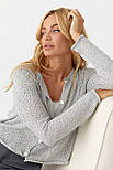 Кардиган із легкого в'язання на ґудзиках — сірий колір, ONE SIZE, фото 5