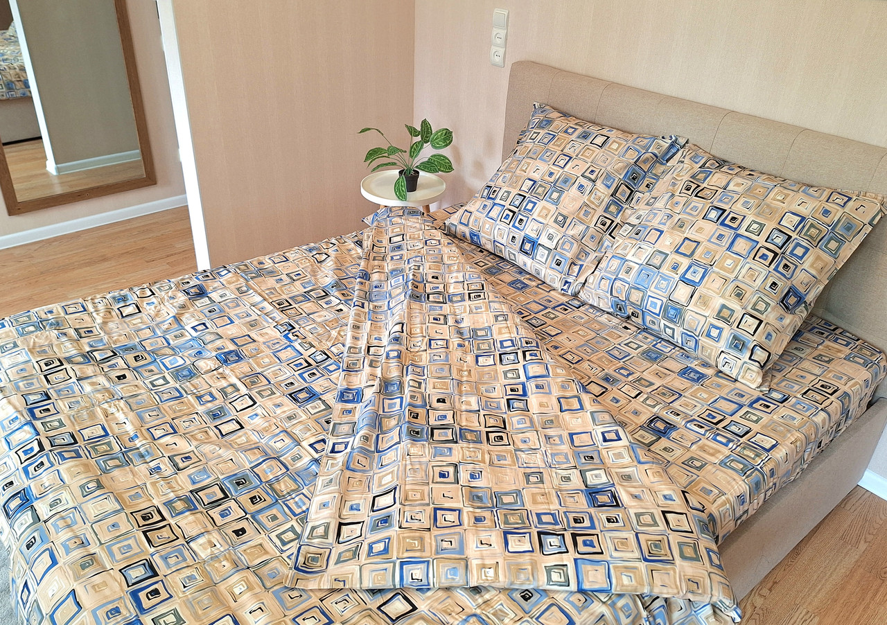 Набір постільної білизни Бязь Голд Люкс №бл408 Євро 220х240 на кнопках
