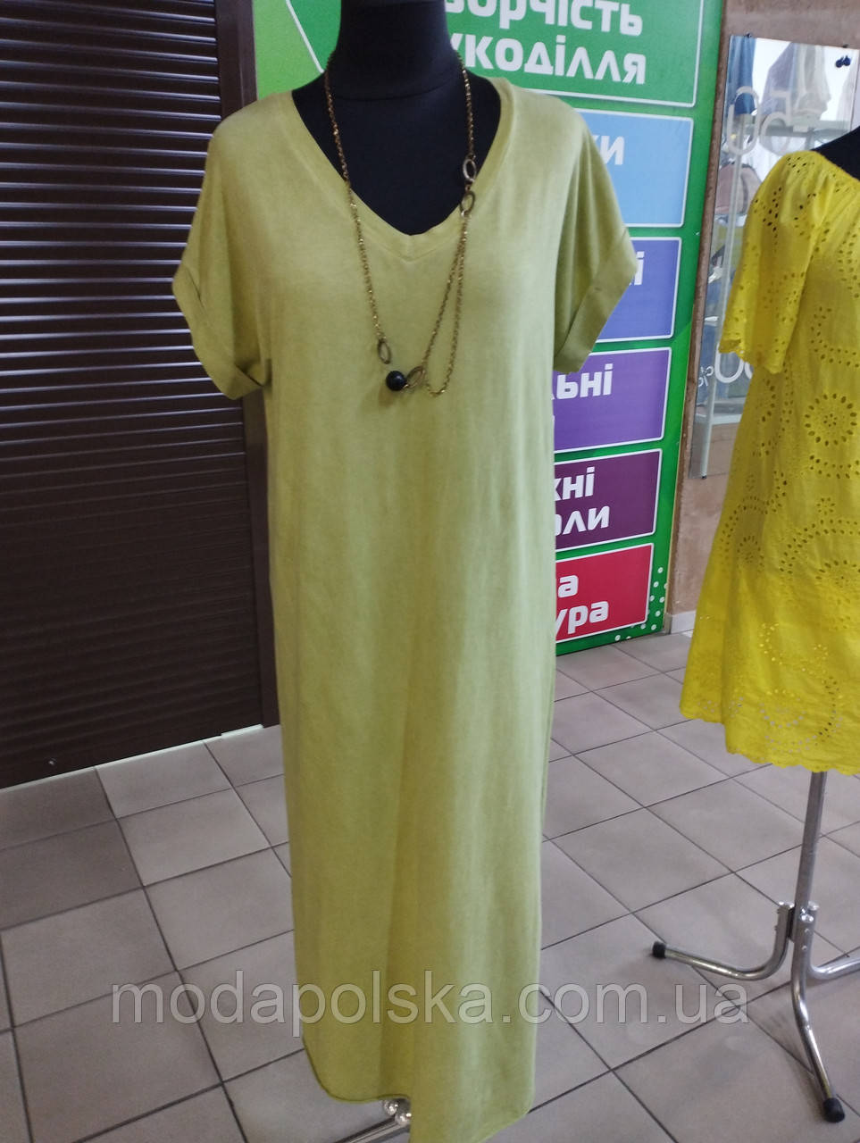 Плаття оливка, фото 1