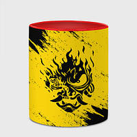 Чашка с принтом Cyberpunk 2077 samurai 330 мл (цвет чашки на выбор)