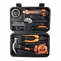 Набір інструментів JTC 002-3 18 шт в кейсі молоток плоскогубці викрутка рулетка компактний набір інструментів для дачі