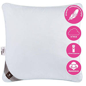 Подушка Super Soft Premium 70х70 см IDEIA штучний пух антиалергенна м'яка бавовна перкаль для сну