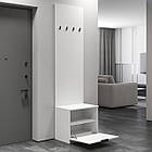 Вішалка для передпокою з тумбою для взуття колір дуб сонома h219*60*40 см, фото 2