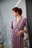 Халат плюш для вагітних і годувальниць Pregnant Style АмелІя 44 Рожевий, фото 5