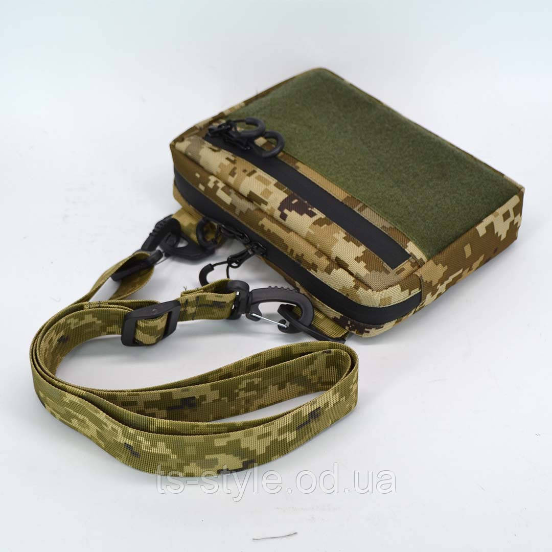 Сумка месенджер зменшена наплічна водонепроникна в камуфляжі піксель ЗСУ ММ-14, фото 1