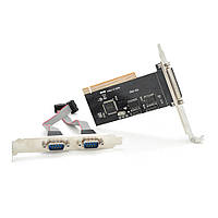 TU TU Контроллер PCI-E=>2xRS232(9Pin)+LPT(25Pin), TX382A, BOX