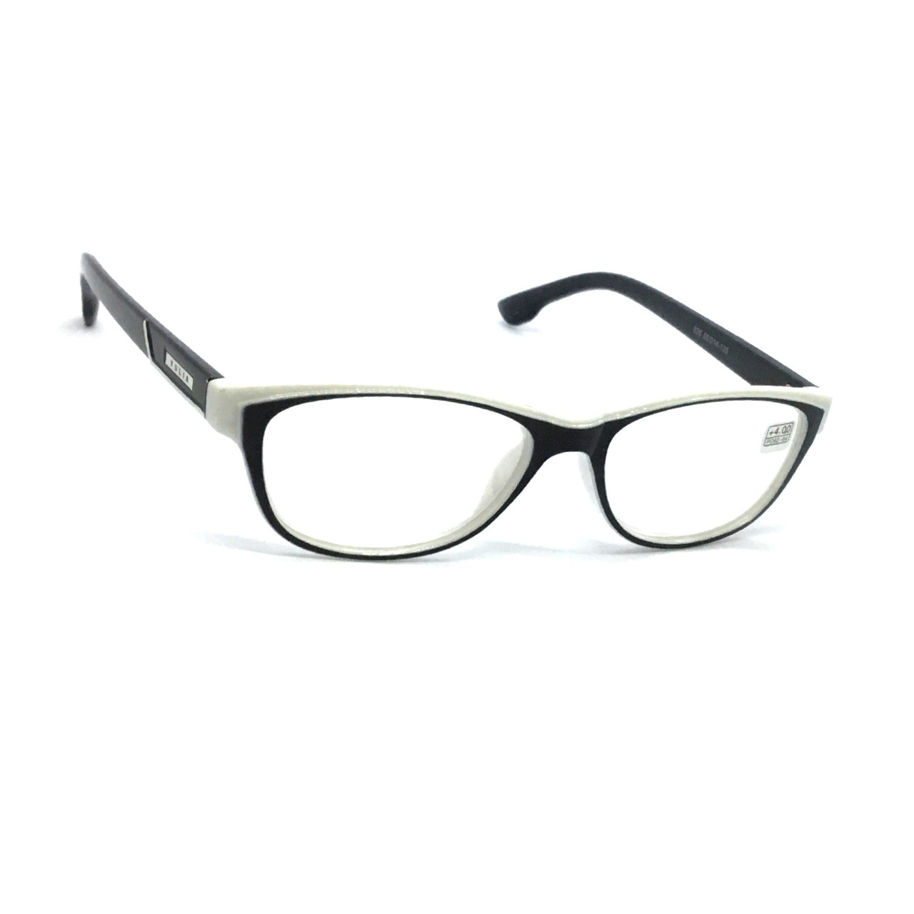 Жіночі окуляри плюс 303 с-2 чорно-білі