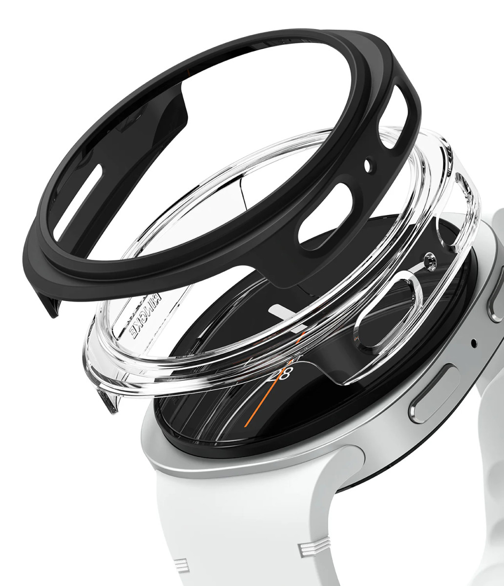 Чохол Ringke Slim (Matte Black + Clear) 2-pack до Galaxy Watch 8 44mm (S116701RS), фото 1