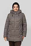 Жіноча куртка з капюшоном Мадейра, мокко 60 розмір, фото 7