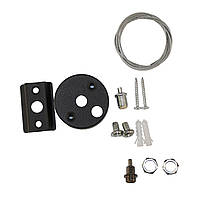 Тросовий підвіс з стельовою базою 1м для магнітної трекової рейки  (1 трос/набір), Чорний