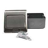 Розетка для підлоги з заземленням врізна 16А + 2USB (type C+A) 2.4А, IP44 , алюміній, фото 3