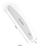 DARK набір пилочок - напівколо на піні білий, 25 шт (180/240 грит)