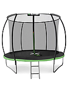 Батут Outtec Premium 12ft (374см) чорно-зелений з внутрішньою сіткою