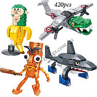 Детский конструктор Italian Brainrot персонажи Итальянские мемы фигурки Брейнрот 4 героя