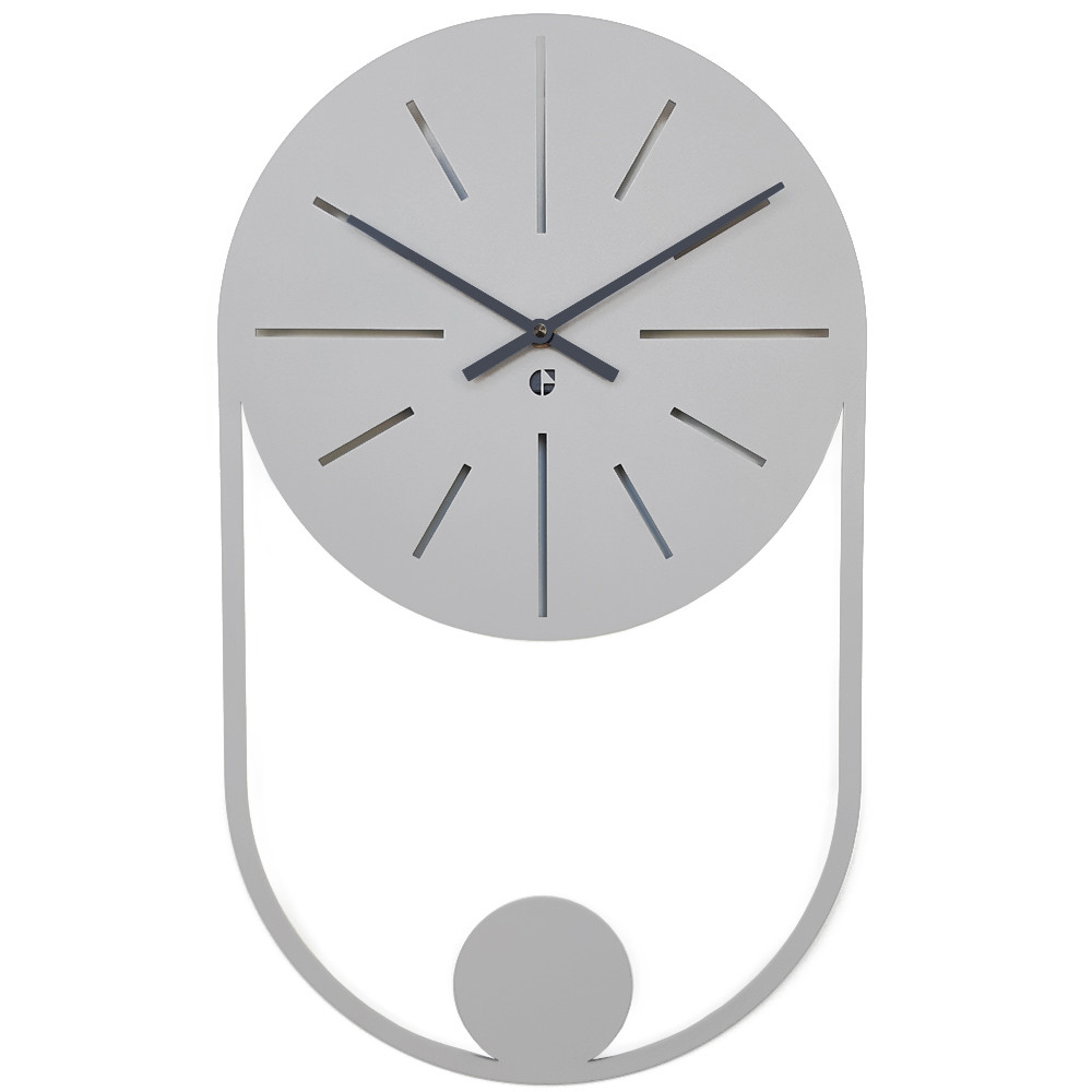 Настінний Годинник Glozis Balance Grey (50х30 см) сірий [Метал, Кольори], фото 1