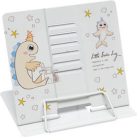 Підставка для книжок металева, для дівчинки Bambi Морський коник 21х20 см біла