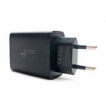 Зарядний пристрій 4you A52 (швидке заряджання, PD 22.5W, QC 3.0) з кабелем Micro USB Black, фото 3