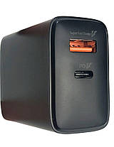 Зарядний пристрій 4you A52 (швидке заряджання, PD 22.5W, QC 3.0) з кабелем Micro USB Black, фото 4