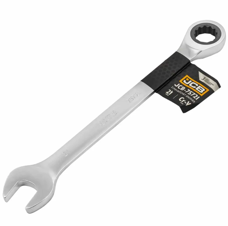 Ключ гайковий з тріскачкою 21 мм JCB Tools JCB-75721, фото 1