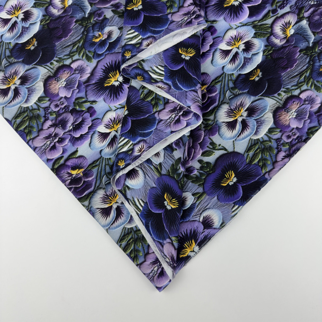 Футер двунитка "Фіалка триколірна" - 180см. (діджитал), фото 1