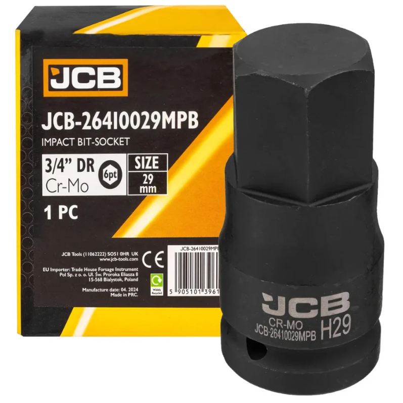 Головка-біта ударна HEX 3/4" 29 мм JCB Tools JCB-26410029MPB, фото 1