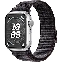 Смарт-часы Apple Watch Series 9 GPS 41mm Silver Aluminium Ремешок Nike Sport Loop Black/Blue