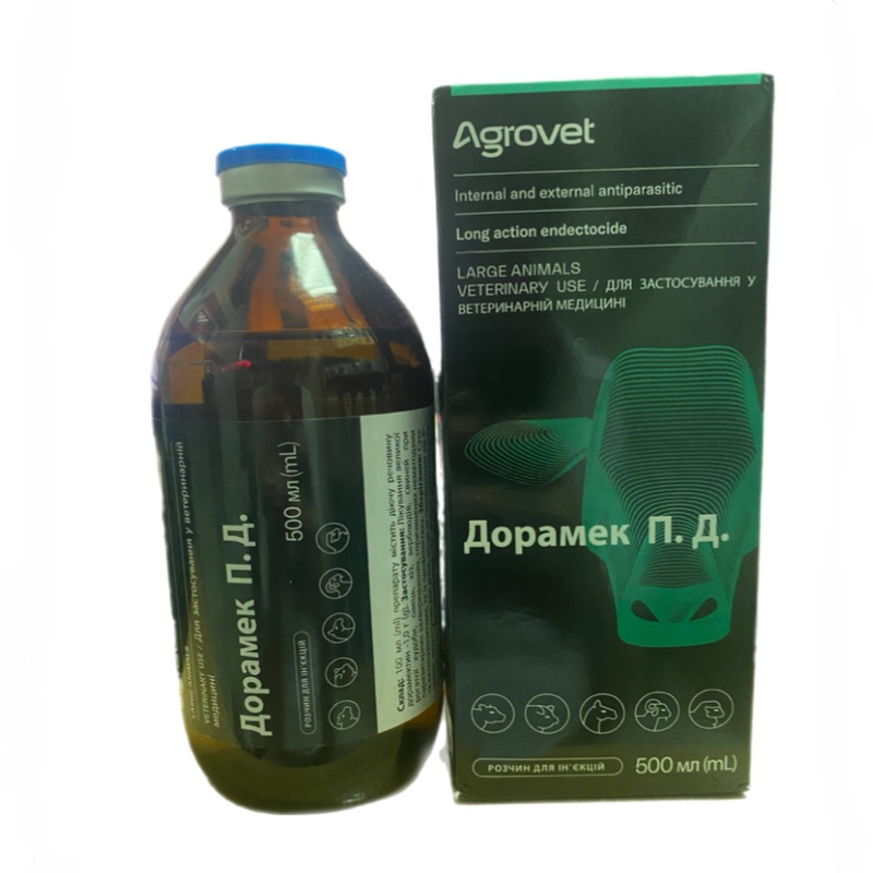 Розчин для ін'єкцій Дорамек ЛА 1% 500 мл Agrovemarket, фото 1