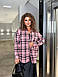 Жіноча картата фланелева сорочка в клітинку великого розміру plussize 48-62 oversize, фото 3