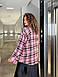 Жіноча картата фланелева сорочка в клітинку великого розміру plussize 48-62 oversize, фото 8