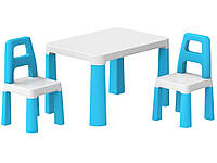 Дитячий стіл з двома стільцями ТехноК, комплект для творчості та навчання, вік від 1,5 років