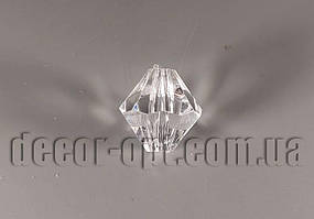 Прозорі кришталеві намистини ромбоподібні 16 мм/500 г 10016-10