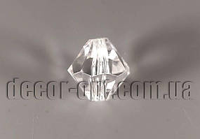 Прозорі кришталеві намистини ромбоподібні 14 мм/500 гр 10016-9