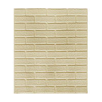 Самоклеюча 3D панель 700x770x5мм Бежева декоративна цегла (XBG-4)