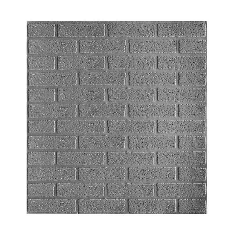 Самоклеюча 3D панель 700x770x5мм Сіра декоративна цегла (XBG-5)