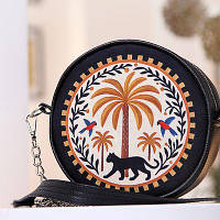 Сумка кругла Tablet Пальма та пантера