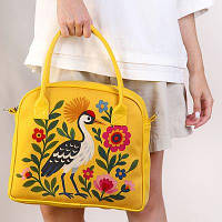 Сумка з принтом Oxford Пташка з чубчиком