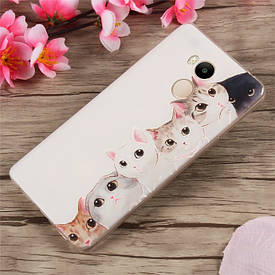 Силіконовий чохол бампер на Xiaomi Redmi 4 pro / Redmi 4 prime з малюнком кошенята