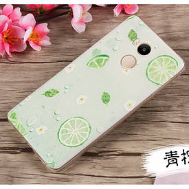 Силіконовий чохол бампер на Xiaomi Redmi 4 pro / Redmi 4 prime з малюнком лайм