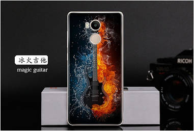 Силіконовий чохол бампер на Xiaomi Redmi 4 pro / Redmi 4 prime з малюнком магічна гітара
