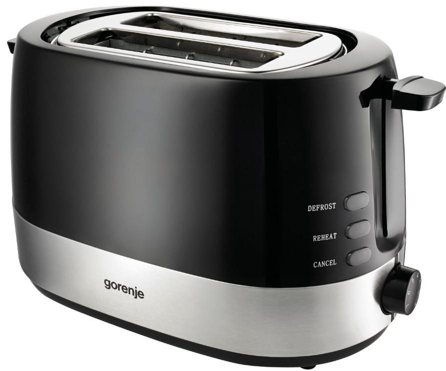 Тостер Gorenje T850BK, корпус пластик, метал, 850 Вт, автоматичний підйом, 7 рівнів нагріву, Чорний