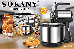 Стаціонарний міксер Sokany SK-6662 1000 Вт 5 режимів 4 літри