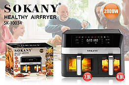 Мультипіч аерогриль Sokany SK-10034 2800 Вт 10 літрів від 60°C до 200°C