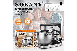Планетарний міксер Sokany 1800 Вт 9,5 літра вінчик і гачок для тіста