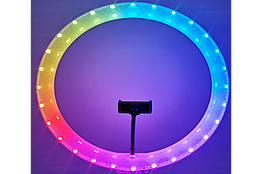 Кільцева лампа 36 см RGB Crystal Diamond Lamp двостороння більше 16 мільйонів кольорів