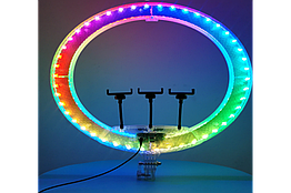 Кільцева лампа 45 см RGB Crystal Diamond Lamp двостороннє регулювання яскравості кольорова температура