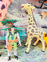 Набір рятувальників F127-31 дикі тварини 5шт, розмір фігурок від 4 до 28см, човен 22см, вертоліт, фігурки, в коробці, 56-37-14см, фото 4