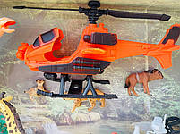 Набір рятувальників F127-31 дикі тварини 5шт, розмір фігурок від 4 до 28см, човен 22см, вертоліт, фігурки, в коробці, 56-37-14см, фото 6