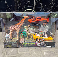 Набір рятувальників F127-31 дикі тварини 5шт, розмір фігурок від 4 до 28см, човен 22см, вертоліт, фігурки, в коробці, 56-37-14см, фото 2
