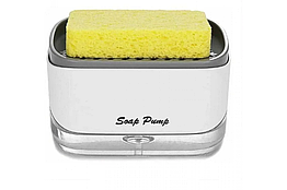 Кухонний диспенсер для миючого засобу з губкою Soap Pump TK-6 пластиковий компактний
