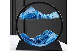 Пісочна картина рухомий пісок 3D пейзаж акрил скло чорний